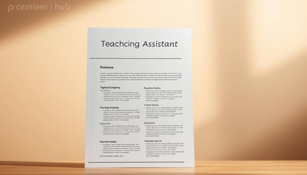Teaching Assistant CV Example